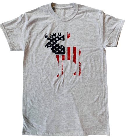 USA Flag Moose T-shirt