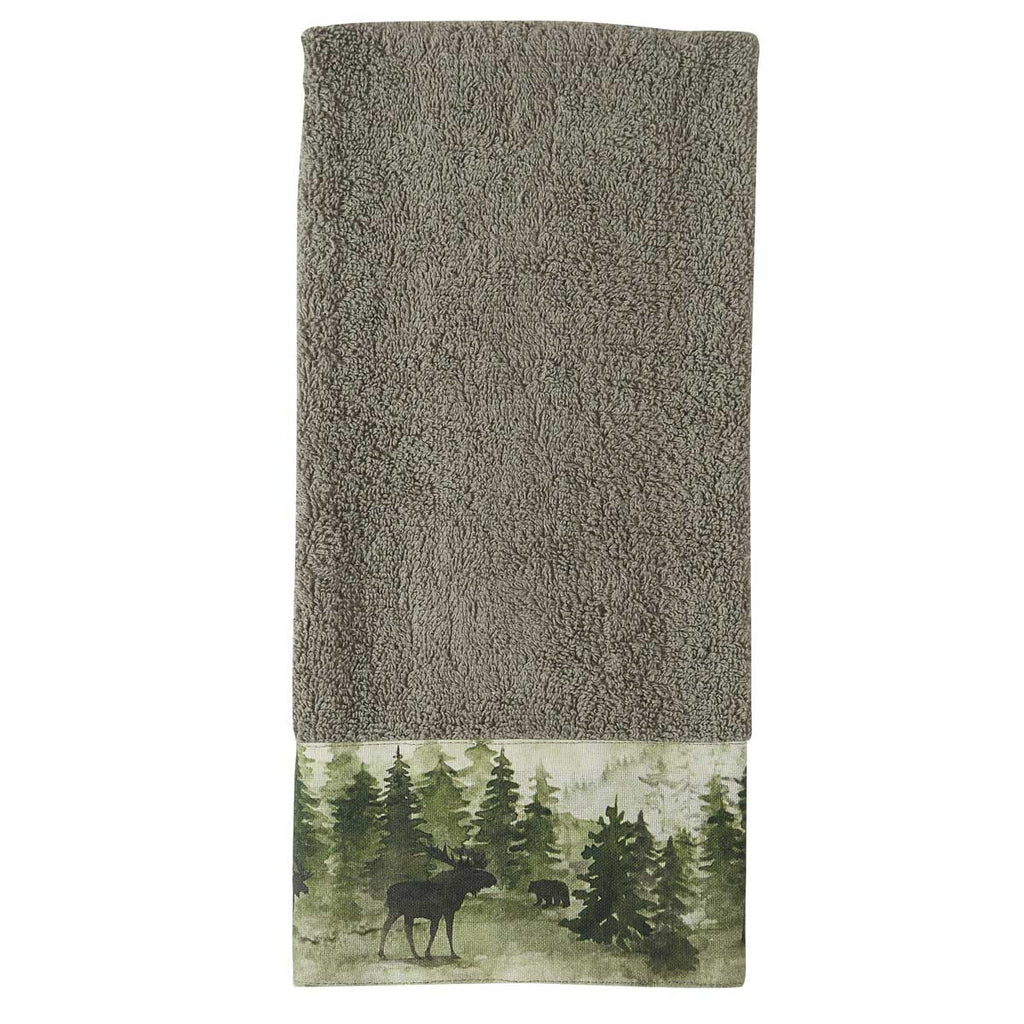 Moose Watercolor Hand Towel