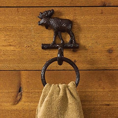 Moose Cast Iron Towel Ring