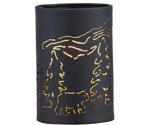 Moose and Bear Metal Candle Sleeve