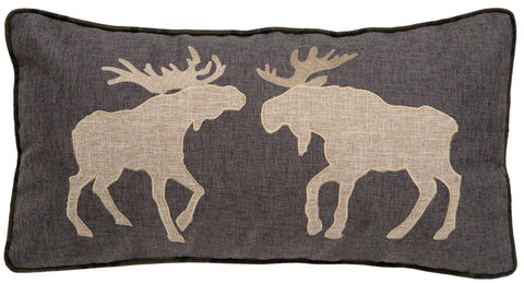 Two Moose Decorative Pillow