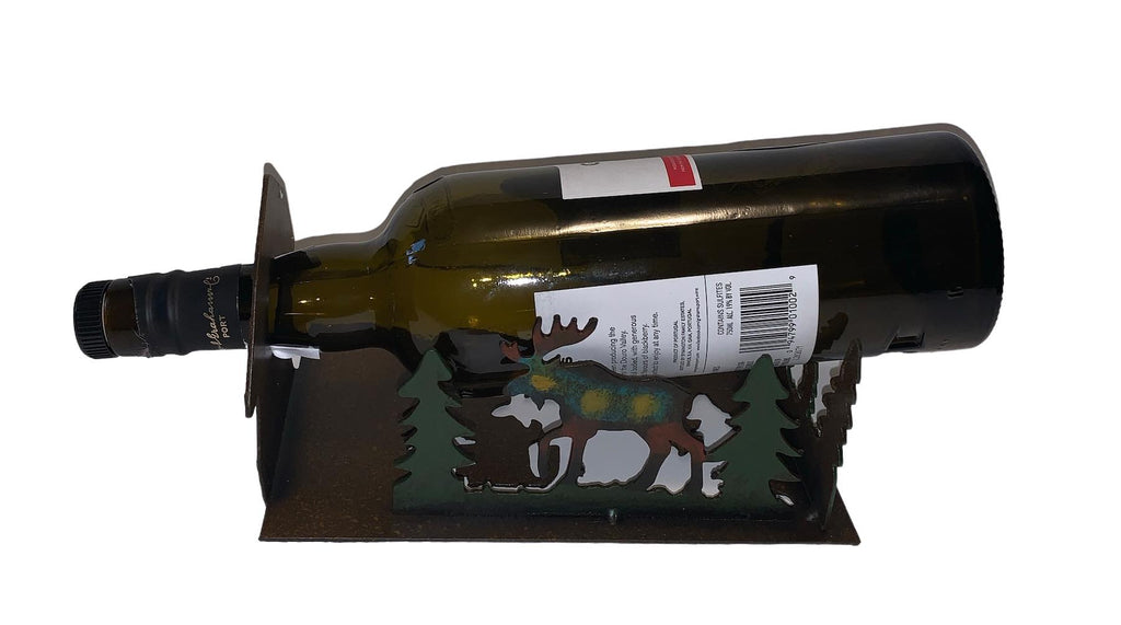 Metal Moose Wine Bottle Holder