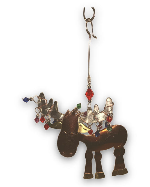 Twinkle Murphy Moose Metal Ornament
